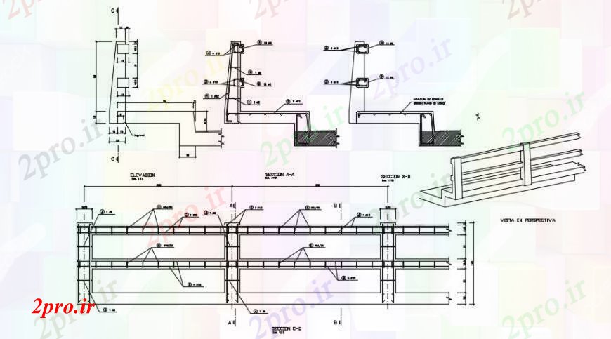 دانلود نقشه جزئیات ساخت پل پل بخش طراحی و طراحی اصلی ساخت و ساز جزئیات  (کد94386)