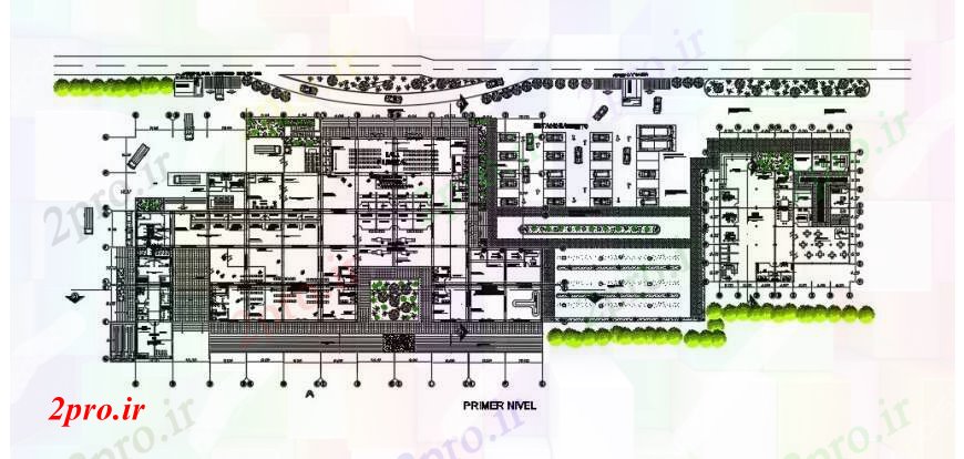 دانلود نقشه فرودگاه آغازگر طرحی توزیع سطح طراحی جزئیات از فرودگاه پرو 66 در 115 متر (کد94391)