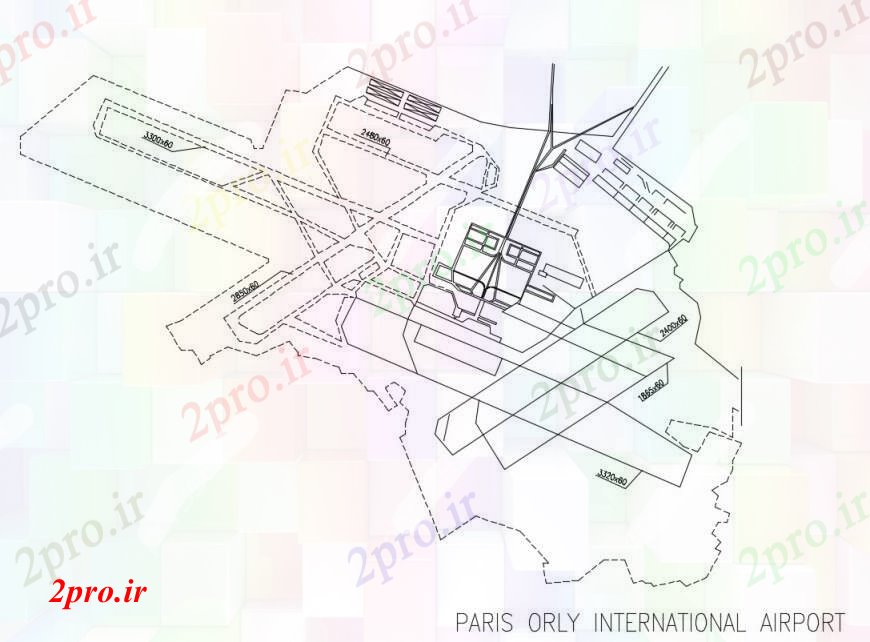دانلود نقشه فرودگاه طراحی  دو بعدی  از  اتوکد فرودگاه بین المللی (کد94438)