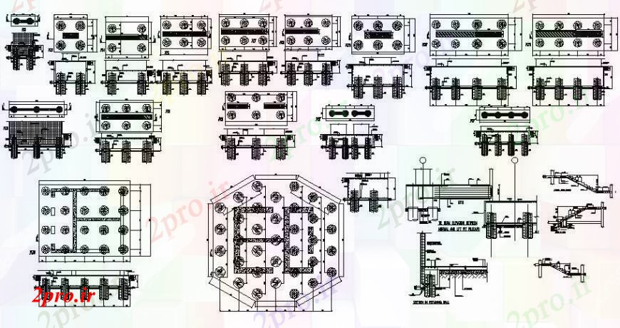 دانلود نقشه طراحی جزئیات ساختار طبقه برج اداری فریم ساختار طرحی و ساخت و ساز طراحی جزئیات  (کد94462)