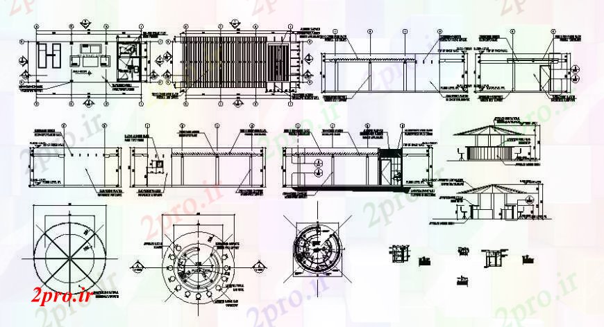 دانلود نقشه مسکونی  ، ویلایی ، آپارتمان  حوض خانه تمام بخش طرفه، برنامه ریزی و ساختار طراحی جزئیات  (کد94633)