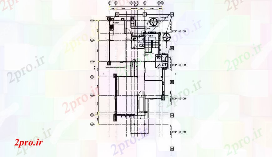 دانلود نقشه مسکونی  ، ویلایی ، آپارتمان  خانه طبقه تک فریم ساختار طراحی جزئیات (کد94671)