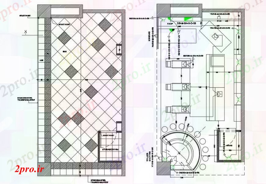 دانلود نقشه کارخانه صنعتی  ، کارگاه طراحی  دو بعدی  کارخانه کاکائو طرحی سقف   (کد94708)