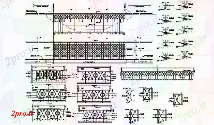 دانلود نقشه جزئیات ساخت پل بخش پل بتنی مسلح و ساخت و ساز طراحی جزئیات  (کد94735)