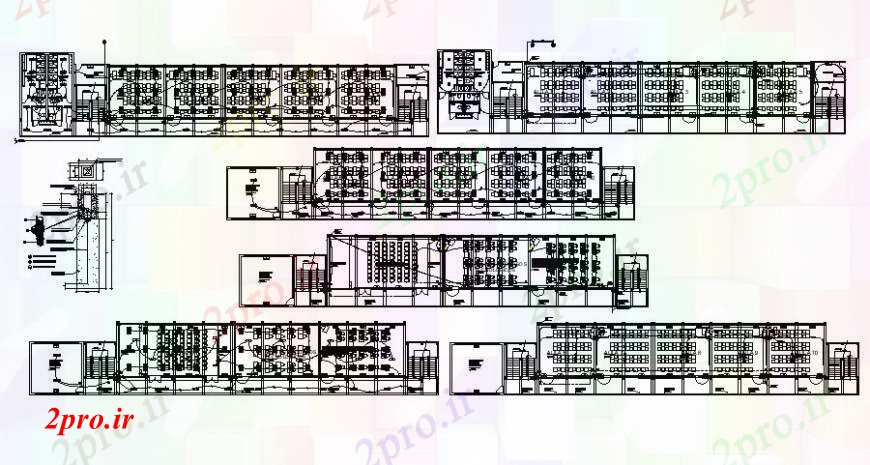 دانلود نقشه دانشگاه ، آموزشکده ، مدرسه ، هنرستان ، خوابگاه - طرحی مدرسه طبقه ساختمان و طرحی نصب و راه اندازی الکتریکی طراحی جزئیات 12 در 58 متر (کد94741)