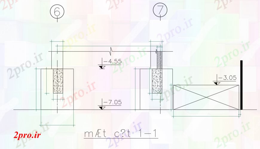 دانلود نقشه جزئیات ساخت و ساز ساختار جزئیات ساخت و ساز با جزئیات بتن (کد94937)