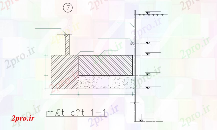 دانلود نقشه جزئیات ساخت و ساز پرتو و ستون بخش جزئیات با طراحی دیدگاه طرف مقابل (کد94948)