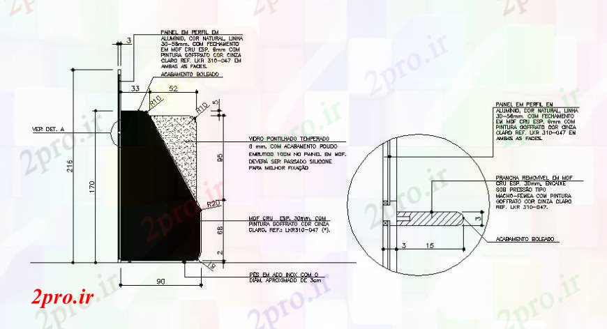 دانلود نقشه جزئیات طراحی در و پنجره  بخش درب، فریم و طراحی نصب و راه اندازی جزئیات  (کد94969)