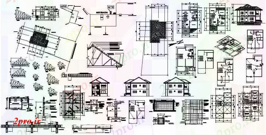 دانلود نقشه مسکونی  ، ویلایی ، آپارتمان  دو سطح خانه مسکونی پروژه معماری دقیق (کد95002)