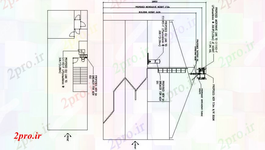 دانلود نقشه ساختمان اداری - تجاری - صنعتی طبقه دفتر فریم ساختار طرحی خودکار 18 در 51 متر (کد95010)