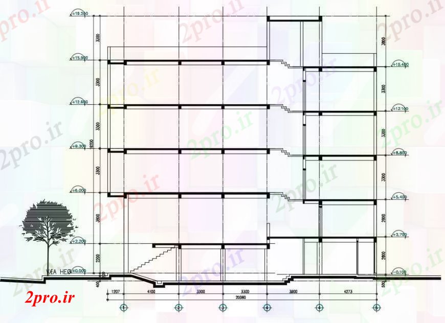 دانلود نقشه جزئیات پله و راه پله   طراحی  دو بعدی  کف پله  اتوکد نما (کد95059)