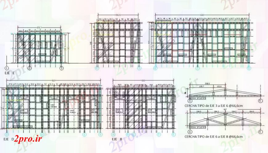 دانلود نقشه طراحی جزئیات ساختار چوبی ساختار دیوار و سقف بخش ساختار طراحی جزئیات  (کد95060)