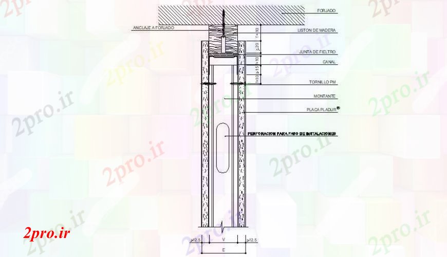 دانلود نقشه جزئیات طراحی در و پنجره  تک درب فریم بخش (کد95141)