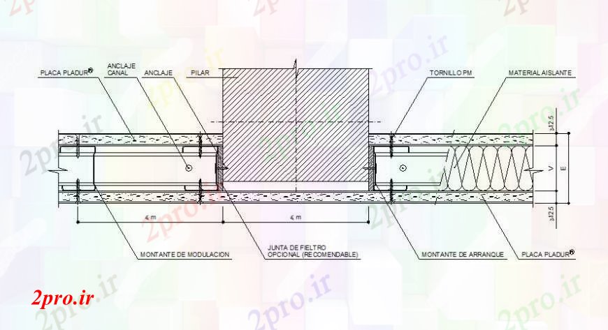 دانلود نقشه جزئیات طراحی در و پنجره  عمودی قاب درب بخش (کد95144)