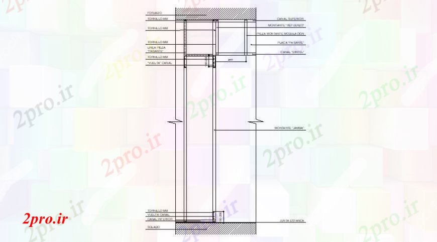 دانلود نقشه جزئیات طراحی در و پنجره  قاب چوب ساختار پنجره طراحی جزئیات  (کد95157)