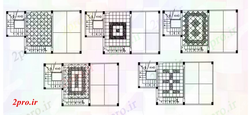 دانلود نقشه مسکونی ، ویلایی ، آپارتمان خانه کف و سقف منطقه ساختار طراحی جزئیات 5 در 10 متر (کد95207)