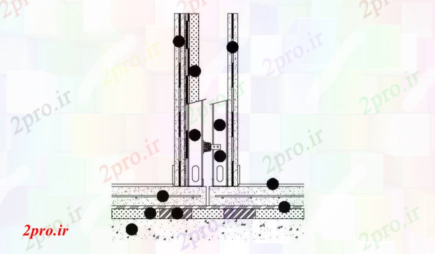 دانلود نقشه جزئیات ساخت و ساز بخش دیوار آکوستیک و ساخت و ساز جزئیات (کد95217)