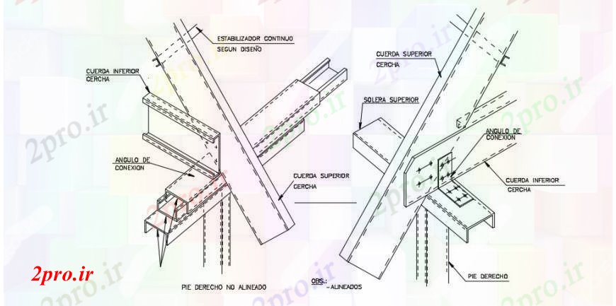 دانلود نقشه طراحی جزئیات ساختار مفاصل سقف و ساختار محدود جزئیات (کد95272)