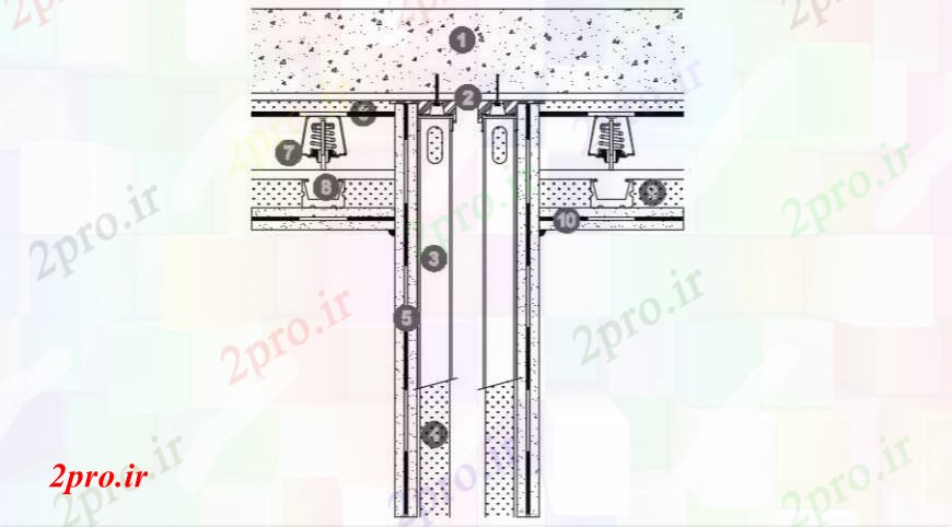 دانلود نقشه جزئیات طراحی در و پنجره  صوتی بخش قاب درب و طراحی نصب و راه اندازی جزئیات  (کد95276)