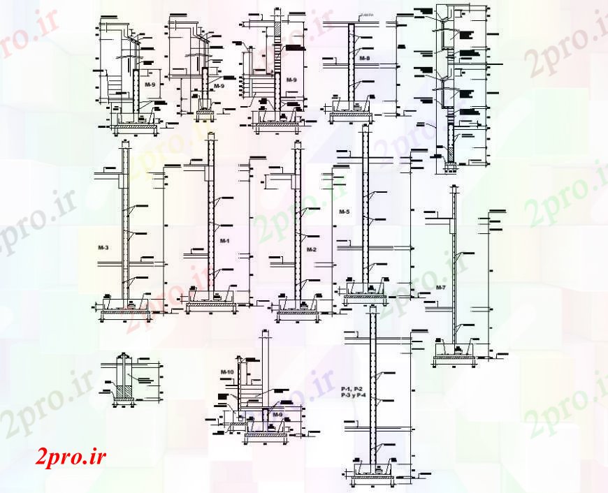 دانلود نقشه جزئیات ساخت و ساز پرتو ساخت و ساز جزئیات   (کد95387)