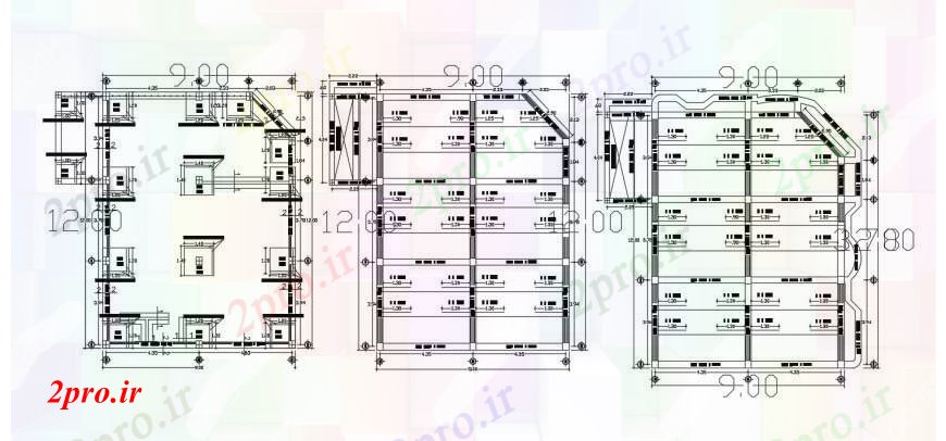 دانلود نقشه مسکونی  ، ویلایی ، آپارتمان  طراحی  دو بعدی  آپارتمان   منطقه ستون  اتوکد (کد95424)