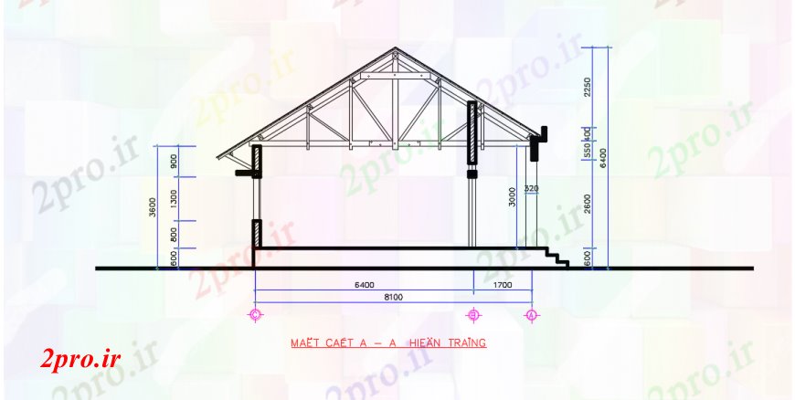 دانلود نقشه طراحی جزئیات ساختار جزئیات دفتر بخش بازرگانی (کد95445)