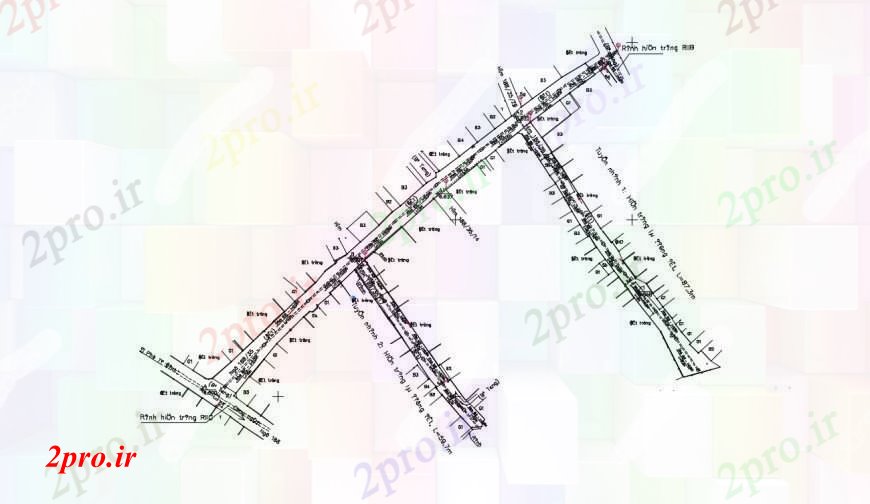 دانلود نقشه جزئیات جاده سازی جزئیات  طراحی های نما بالای مسیر شبکه جاده (کد95479)
