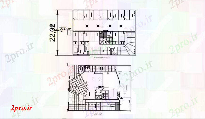 دانلود نقشه مسکونی  ، ویلایی ، آپارتمان  جزئیات طرحی توزیع طبقه اول و دوم از آپارتمان   ساخت و ساز (کد95501)