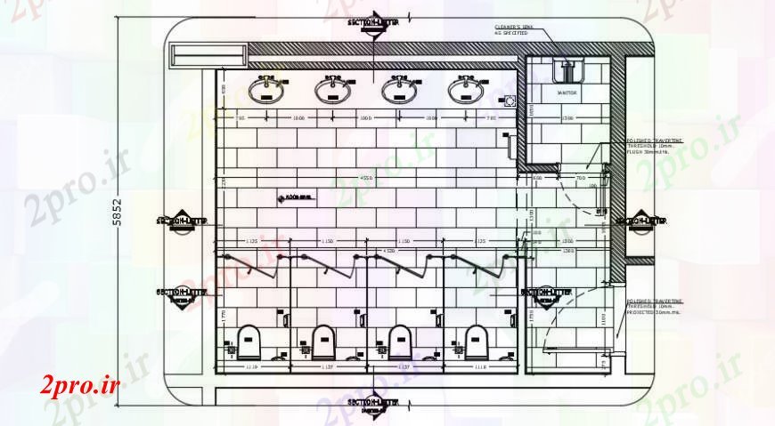 دانلود نقشه حمام مستر توالت طرحی بالای صفحه  عمومی با نصب و راه اندازی لوله کشی رسم جزئیات (کد95514)