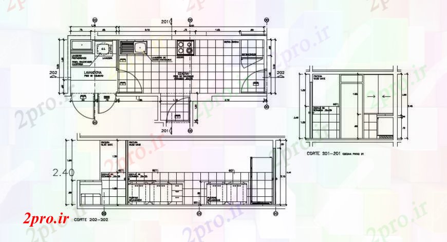 دانلود نقشه آشپزخانه آشپزخانه برای بخش خانه و طراحی های  (کد95534)