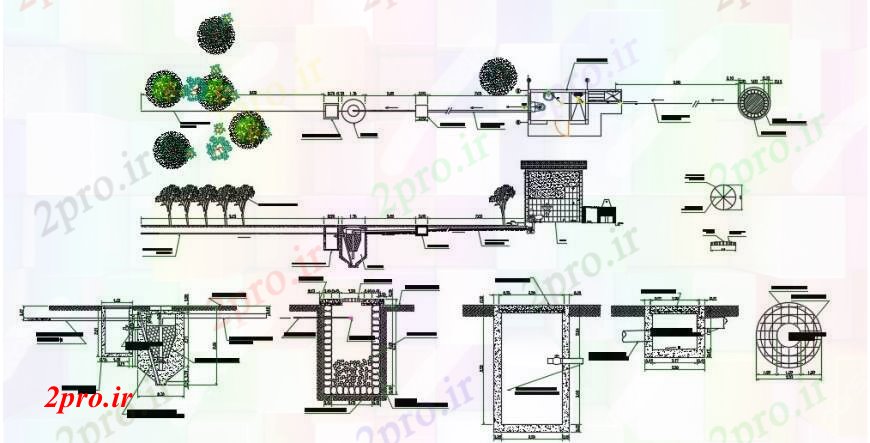 دانلود نقشه حمام مستر بخش توالت، ساخت و ساز و ساختار لوله کشی طراحی جزئیات (کد95580)