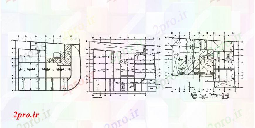 دانلود نقشه طراحی جزئیات ساختار چند خانواده ساختمان آپارتمان   و طرحی فریم جزئیات (کد95589)