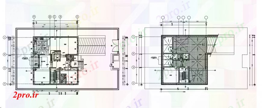 دانلود نقشه مسکونی  ، ویلایی ، آپارتمان  توزیع خانه مسکونی و پوشش طرح (کد95603)