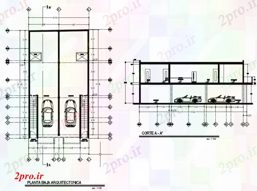 دانلود نقشه مسکونی  ، ویلایی ، آپارتمان  بخش و طبقه همکف اصلی جزئیات طرحی برای خانه های مسکونی (کد95660)