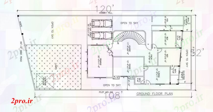 دانلود نقشه جزئیات ساخت و ساز طراحی دو بعدی از خانههای ویلایی اتوکد تپه 5 در 8 متر (کد95727)