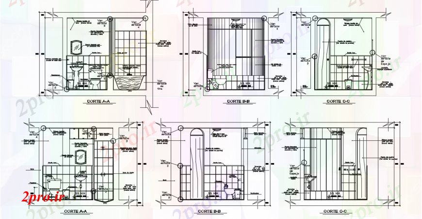 دانلود نقشه حمام مستر همه بخش نصب و راه اندازی و جزئیات طرفه برای خانه حمام توسعه (کد95746)