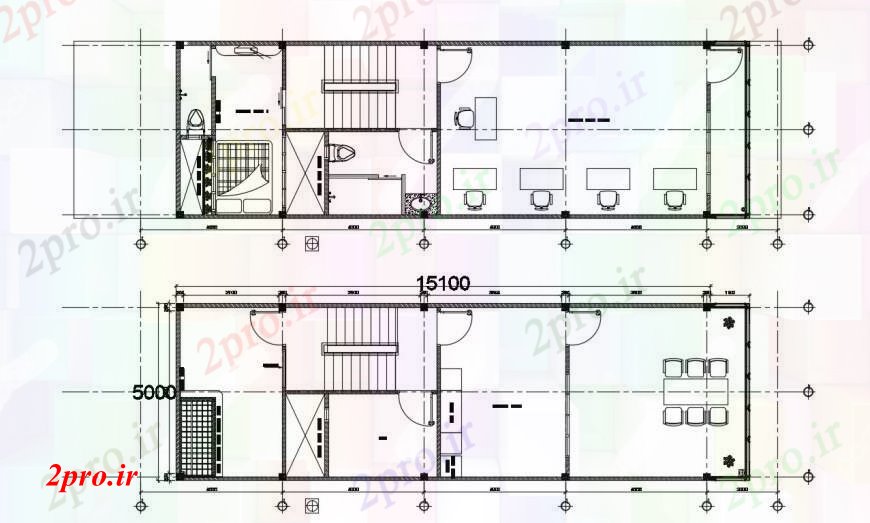 دانلود نقشه حمام مستر طراحی  دو بعدی  طرحی اتاق خواب با فضای اداری  (کد95763)