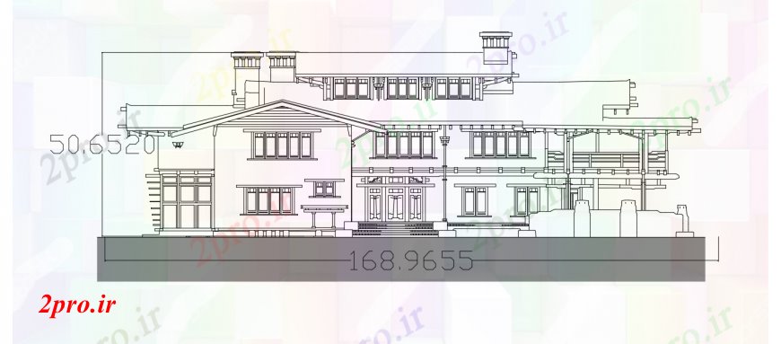 دانلود نقشه مسکونی  ، ویلایی ، آپارتمان  نما اصلی قمار مسکونی  خانه طراحی جزئیات  (کد95773)