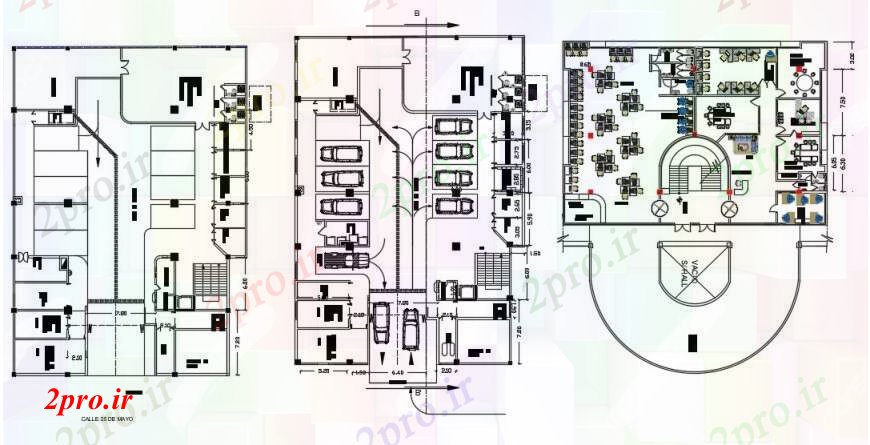 دانلود نقشه ساختمان دولتی ، سازمانی نقشه های طرحی ساختمان واحد فرهنگی دو بعدی 47 در 98 متر (کد95858)