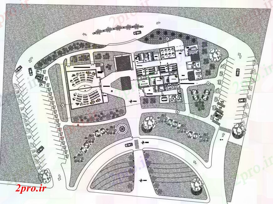 دانلود نقشه دانشگاه ، آموزشکده ، مدرسه ، هنرستان ، خوابگاه - برای طرحی معماری یک مدرسه موسیقی 32 در 89 متر (کد95944)