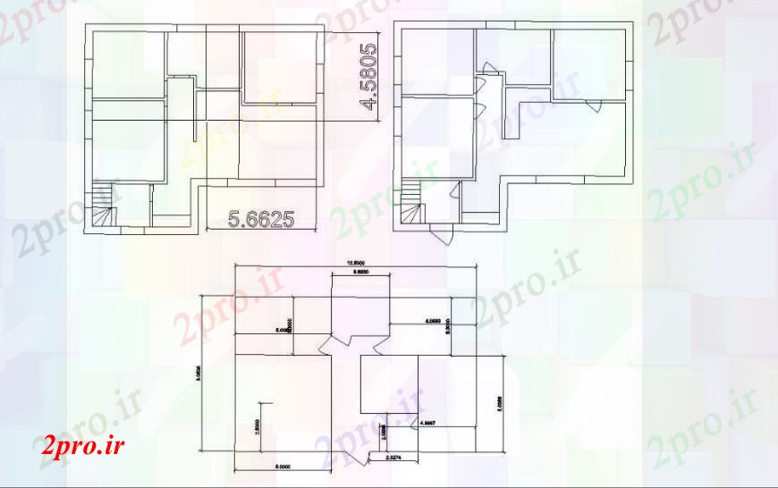 دانلود نقشه طراحی جزئیات ساختار دو طرحی طبقه فریم و ساختار طرحی جزئیات را برای  خانه (کد95959)