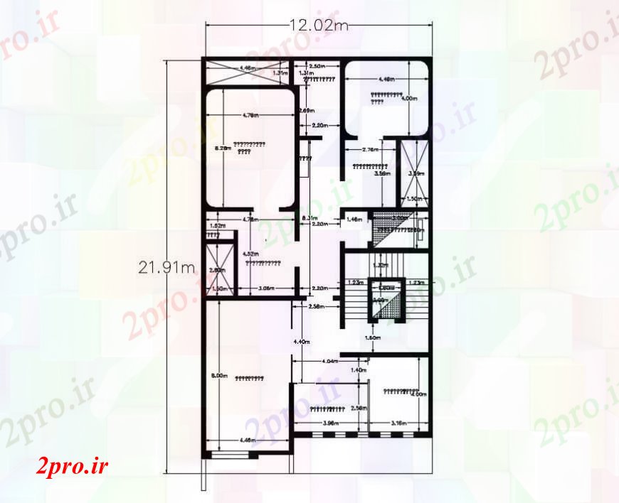 دانلود نقشه مسکونی  ، ویلایی ، آپارتمان  طبقه طرحی و ساختار جزئیات نخست برای خانه (کد95967)