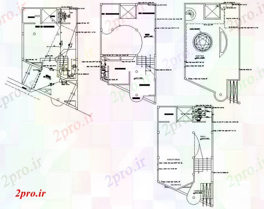 دانلود نقشه جزئیات لوله کشی نصب و راه اندازی بهداشتی جزئیات 8 در 14 متر (کد96021)