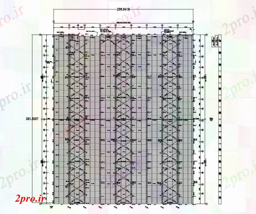 دانلود نقشه طراحی جزئیات ساختار جزئیات بخش سازنده از آپارتمان   چند طبقه ساخت (کد96048)