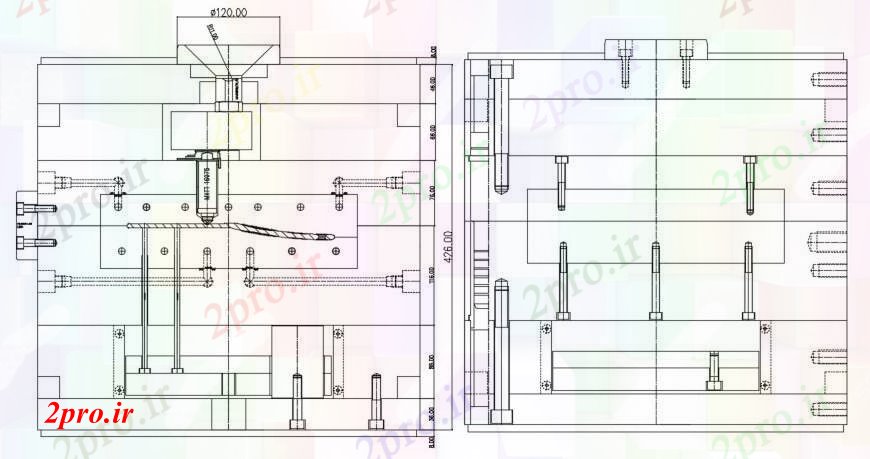 دانلود نقشه تاسیسات برق برق پایه ماشین  پا و مفاصل الکتریکی جزئیات (کد96058)