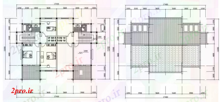 دانلود نقشه مسکونی ، ویلایی ، آپارتمان توزیع روستای طرحی مسکونی کف خانه جزئیات 13 در 15 متر (کد96066)