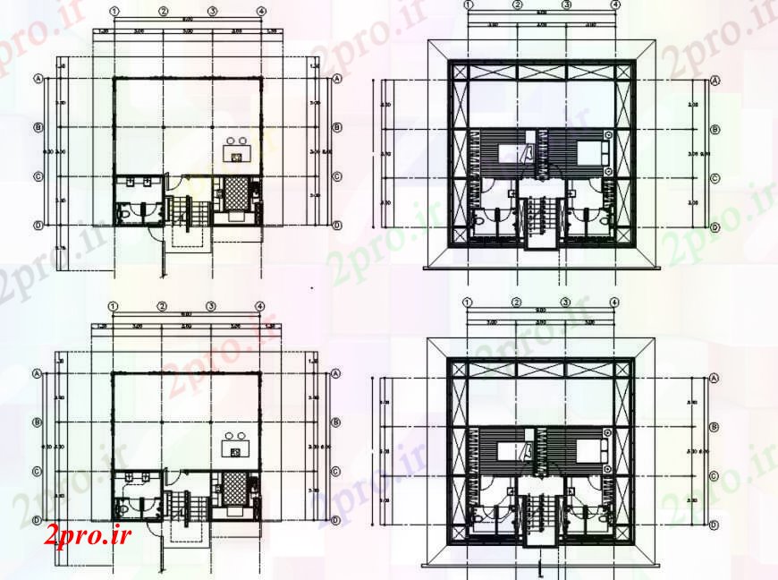 دانلود نقشه مسکونی  ، ویلایی ، آپارتمان  طراحی از محل اقامت طراحی   (کد96102)