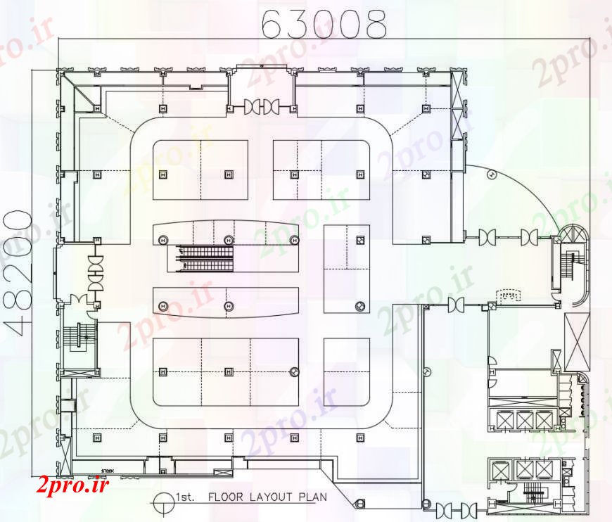 دانلود نقشه جزئیات ساخت و ساز طرحی طبقه طرحی سقف   (کد96229)