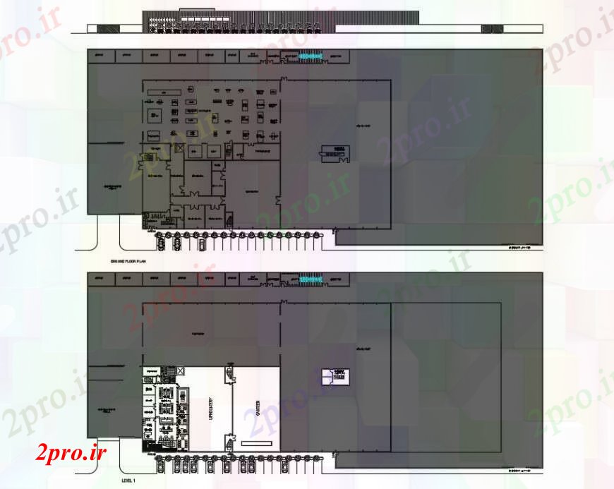 دانلود نقشه کارخانه صنعتی  ، کارگاه  نما ساختمان کارخانه و اتوکد (کد96292)