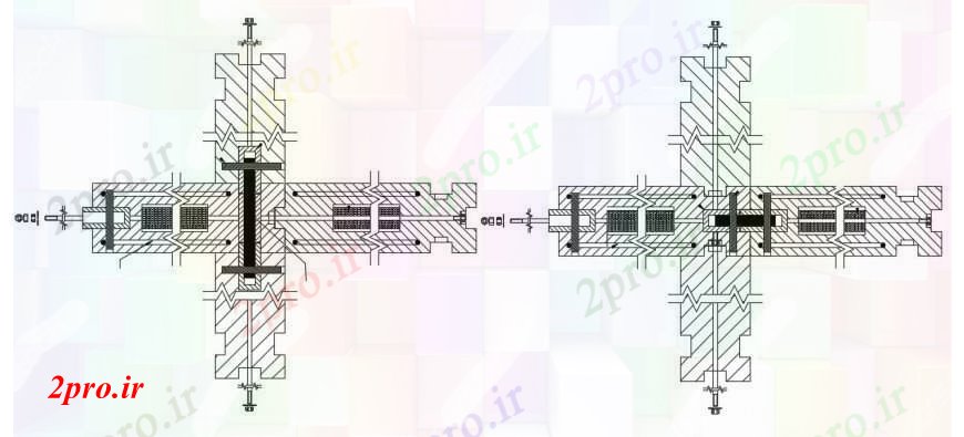 دانلود نقشه جزئیات پله و راه پله  دیوار اتحادیه بتن سیستم سازنده طراحی جزئیات  (کد96300)